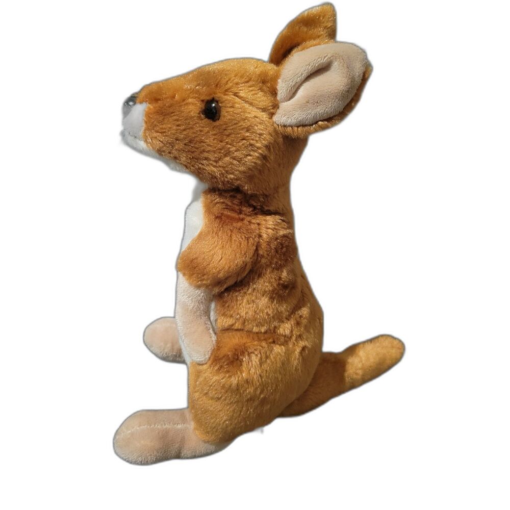 Aurora World Kangaroo Standing Tan Brown Plush Realistic Stuffed Animal Toy 12"